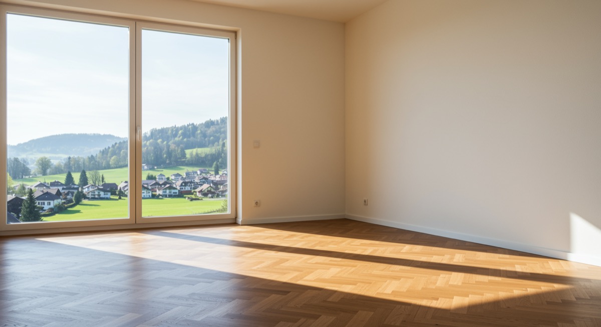 Wohnungsreinigung in der Region Bern – sauberer Wohnraum mit Aussicht auf das Berner Mittelland